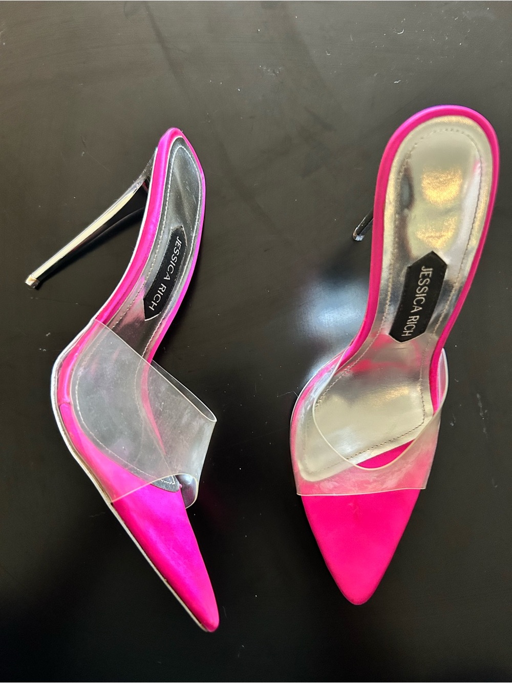 Jessica Rich Hot Pink "Racy" Mule Heel Size 42 NWOB